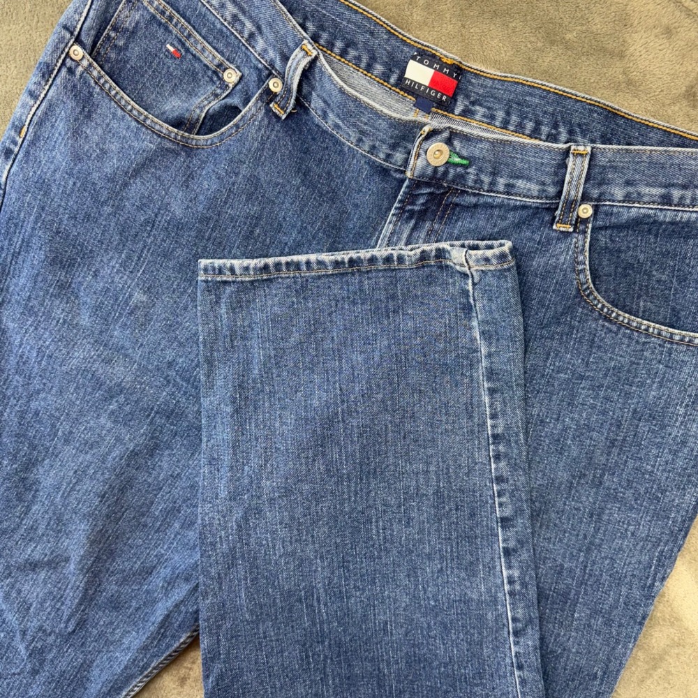 Vintage Tommy Hilfiger Jeans Mens 40x32 Blue Denim‎ Classic Fit Casual Pants